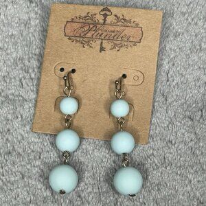 Plunder Jewelry Baby Blue Earrings Beaded Dangle Boho